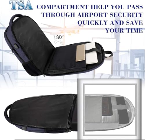 MATEIN Business Laptop Backpack  15 6 Inch Travel Laptop Bag Rucksack with USB Charging Port  Water Resistant Bag Daypack for Work College Computer Men Women Backpack  Black