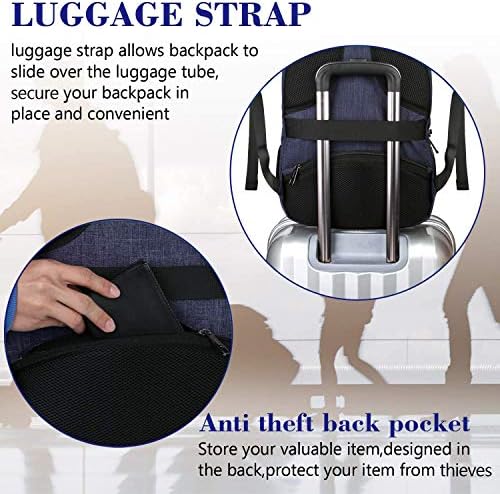 MATEIN Business Laptop Backpack  15 6 Inch Travel Laptop Bag Rucksack with USB Charging Port  Water Resistant Bag Daypack for Work College Computer Men Women Backpack  Black