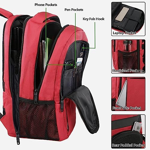 MATEIN Business Laptop Backpack  15 6 Inch Travel Laptop Bag Rucksack with USB Charging Port  Water Resistant Bag Daypack for Work College Computer Men Women Backpack  Black