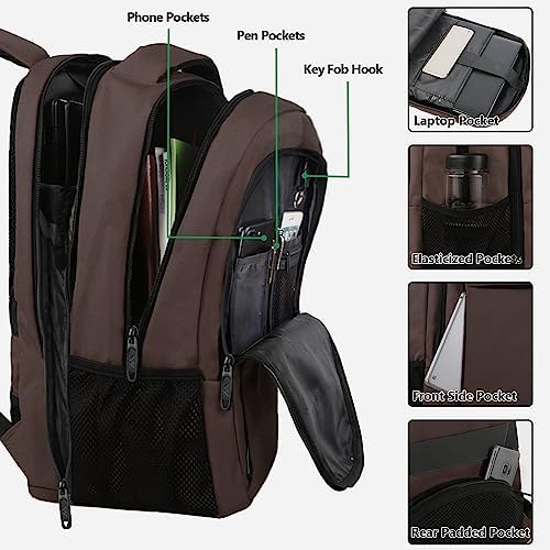 MATEIN Business Laptop Backpack  15 6 Inch Travel Laptop Bag Rucksack with USB Charging Port  Water Resistant Bag Daypack for Work College Computer Men Women Backpack  Black