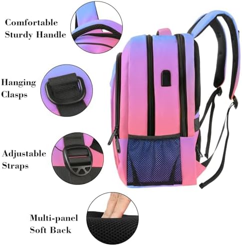 MATEIN Business Laptop Backpack  15 6 Inch Travel Laptop Bag Rucksack with USB Charging Port  Water Resistant Bag Daypack for Work College Computer Men Women Backpack  Black