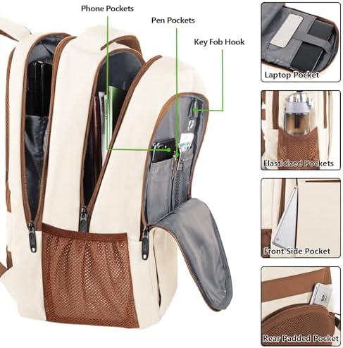 MATEIN Business Laptop Backpack  15 6 Inch Travel Laptop Bag Rucksack with USB Charging Port  Water Resistant Bag Daypack for Work College Computer Men Women Backpack  Black