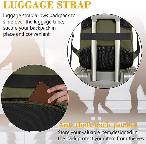 MATEIN Business Laptop Backpack  15 6 Inch Travel Laptop Bag Rucksack with USB Charging Port  Water Resistant Bag Daypack for Work College Computer Men Women Backpack  Black