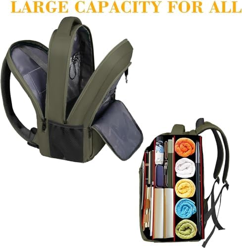 MATEIN Business Laptop Backpack  15 6 Inch Travel Laptop Bag Rucksack with USB Charging Port  Water Resistant Bag Daypack for Work College Computer Men Women Backpack  Black