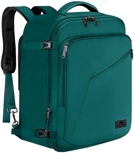 MATEIN Extra Large Mens Travel Backpack Carry on  Expandable Traveling Backpack for Men Airline Approved  Water Resistant Business Casual Daypack  Traveler Gift  Blue