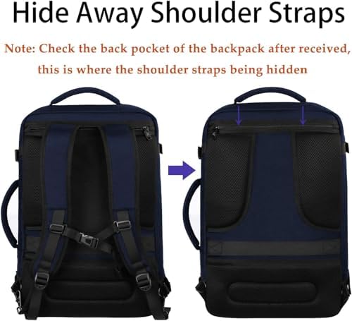 MATEIN Extra Large Mens Travel Backpack Carry on  Expandable Traveling Backpack for Men Airline Approved  Water Resistant Business Casual Daypack  Traveler Gift  Blue