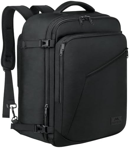 MATEIN Extra Large Mens Travel Backpack Carry on  Expandable Traveling Backpack for Men Airline Approved  Water Resistant Business Casual Daypack  Traveler Gift  Blue