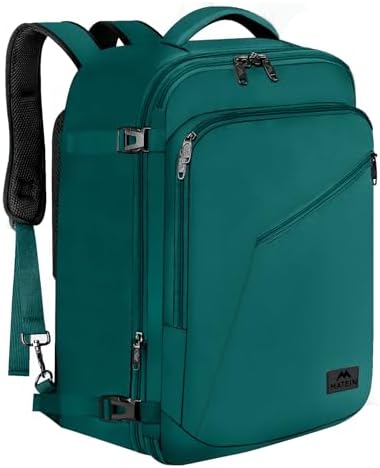 MATEIN Extra Large Mens Travel Backpack Carry on  Expandable Traveling Backpack for Men Airline Approved  Water Resistant Business Casual Daypack  Traveler Gift  Blue