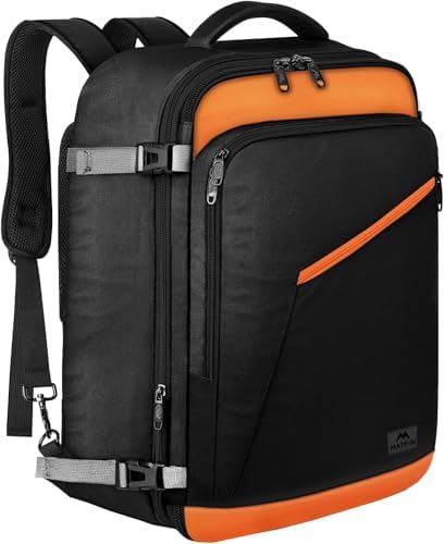 MATEIN Extra Large Mens Travel Backpack Carry on  Expandable Traveling Backpack for Men Airline Approved  Water Resistant Business Casual Daypack  Traveler Gift  Blue