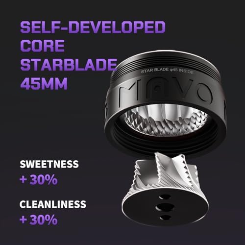 MAVO Manual Coffee Grinder  Phantox Pro Burr Coffee Grinder  Professional 45mm Stainless Steel Grinding Core  Capacity 30g  120 Clicks Adjustment  Hand Coffee Grinder for Espresso  Pour Over  Silver