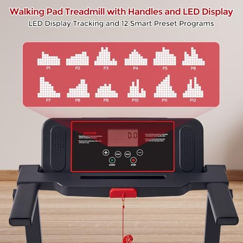 MCRG Walking Pad Treadmill with Incline  2026 Upgrade Portable Walking pad Treadmill with Handle Bar  0 6 7 6MPH Small Treadmills Walking Pad for Home Small  3 5HP  350LBS