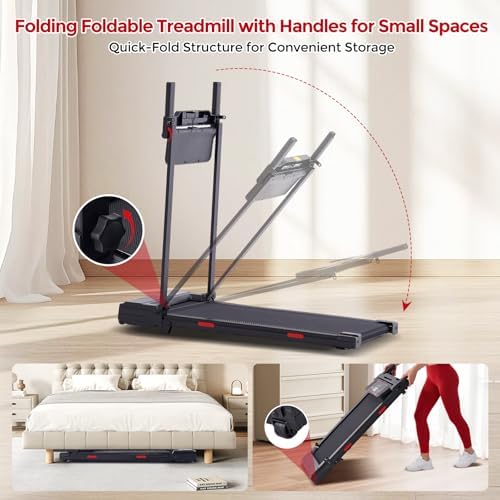 MCRG Walking Pad Treadmill with Incline  2026 Upgrade Portable Walking pad Treadmill with Handle Bar  0 6 7 6MPH Small Treadmills Walking Pad for Home Small  3 5HP  350LBS