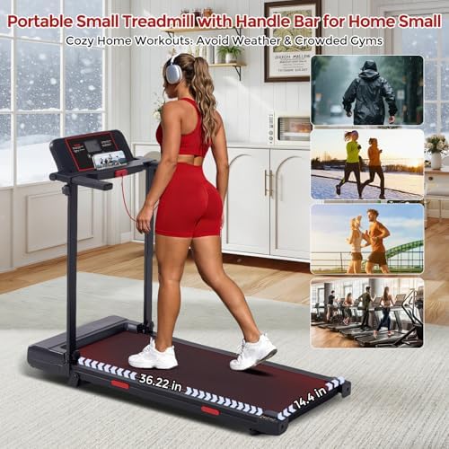 MCRG Walking Pad Treadmill with Incline  2026 Upgrade Portable Walking pad Treadmill with Handle Bar  0 6 7 6MPH Small Treadmills Walking Pad for Home Small  3 5HP  350LBS
