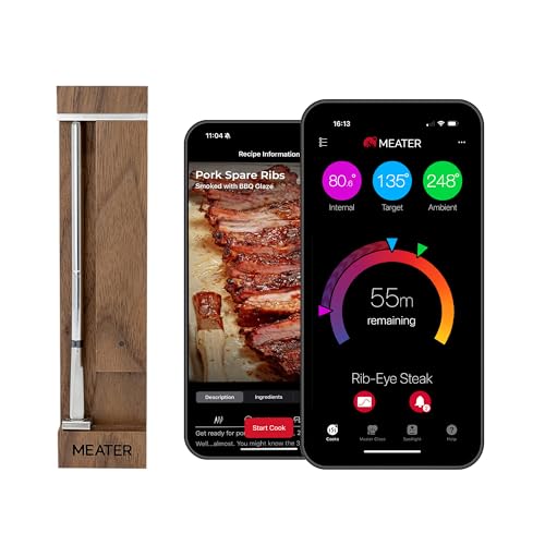MEATER Pro  Smart Bluetooth Wireless Meat Thermometer Digital   1000 F Heat Resistance   Long Range   Certified Accuracy   BBQ  Oven  Grill  Smoker  Air Fryer  Deep Fryer