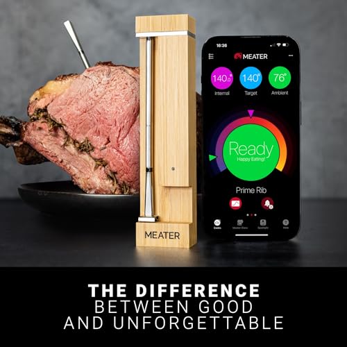 MEATER Pro  Smart Bluetooth Wireless Meat Thermometer Digital   1000 F Heat Resistance   Long Range   Certified Accuracy   BBQ  Oven  Grill  Smoker  Air Fryer  Deep Fryer