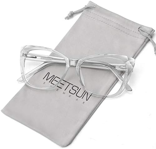 MEETSUN Blue Light Blocking Glasses for Women Anti Eyestrain Filter Blue Ray Oversized Computer Game Glasse