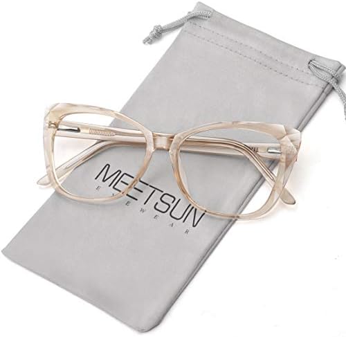 MEETSUN Blue Light Blocking Glasses for Women Anti Eyestrain Filter Blue Ray Oversized Computer Game Glasse