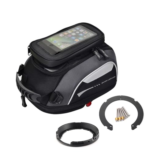 MENAT Motorcycle Tank Bag with Anti Theft Quick Lock Base  5 8L Expandable Storage  Phone Pocket  Rain Cover   For Most SUZUKI Bike  FS  GIXXER SF250 /250 155/150