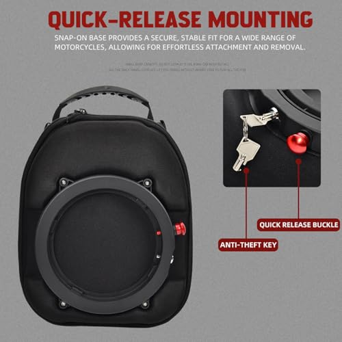 MENAT Motorcycle Tank Bag with Anti Theft Quick Lock Base  5 8L Expandable Storage  Phone Pocket  Rain Cover   For Most SUZUKI Bike  FS  GIXXER SF250 /250 155/150