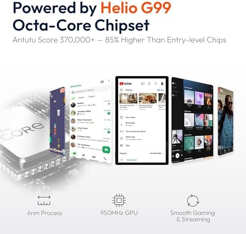 MESWAO 15 6 Inch Android 14 Tablet  2025 Large Tablet with1080 IPS HD Display Big Screen  8 Core  6GB 128GB  Support 1TB TF Card  12000mAh Long Lasting Battery for Movie/Work Space Gray