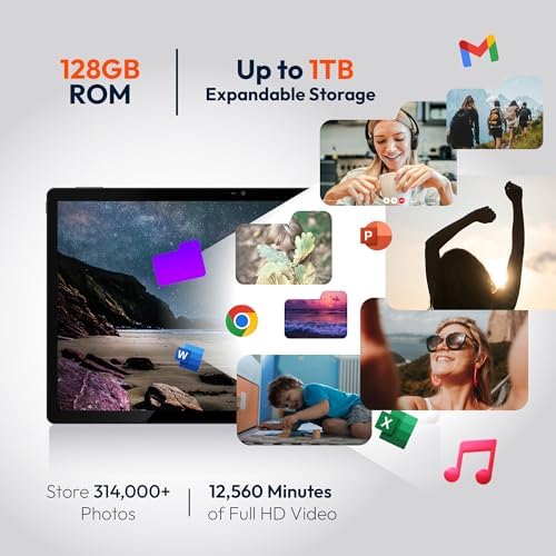 MESWAO 15 6 Inch Android 14 Tablet  2025 Large Tablet with1080 IPS HD Display Big Screen  8 Core  6GB 128GB  Support 1TB TF Card  12000mAh Long Lasting Battery for Movie/Work Space Gray