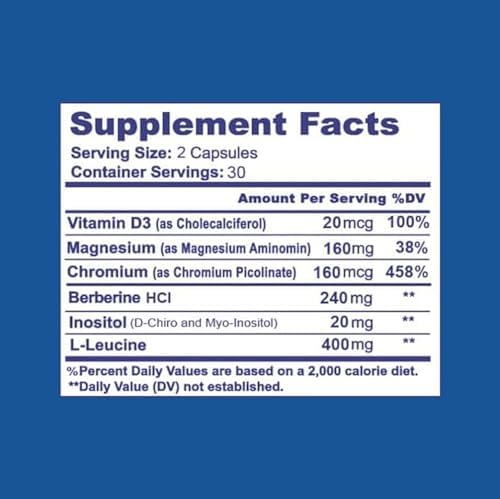 METFORMINA Natural   Weight Loss Aid   Metabolism Support   Dr Salomon  60 Capsules 