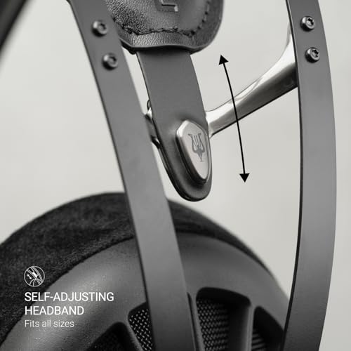 MEZE AUDIO 105 AER   Wired Over The Ear Lightweight Audiophile Open Back Headphones   50mm Dynamic Drivers   Low Impedance 42 Ohms   Cables and Carrying Pouch Included  Black 
