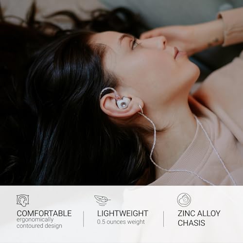 MEZE AUDIO ALBA   Wired Earbuds in Ear Monitor Headphones for Audiophiles   USB C Adapter Included   Smartphone Compatible   Noise Isolating   Ergonomic Metal Chassis