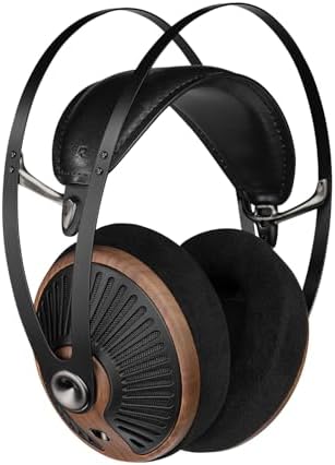 MEZE Audio 105 Silva   Wired Over The Ear Lightweight Audiophile Open Back Headphones   50mm Dynamic Drivers   Low Impedance 42 Ohms   Cables and Carrying Pouch Included
