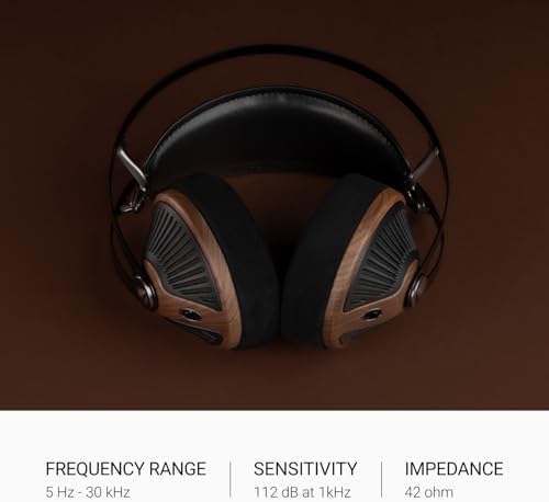 MEZE Audio 105 Silva   Wired Over The Ear Lightweight Audiophile Open Back Headphones   50mm Dynamic Drivers   Low Impedance 42 Ohms   Cables and Carrying Pouch Included