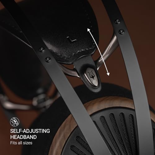 MEZE Audio 105 Silva   Wired Over The Ear Lightweight Audiophile Open Back Headphones   50mm Dynamic Drivers   Low Impedance 42 Ohms   Cables and Carrying Pouch Included