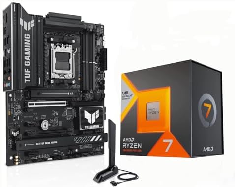 MICRO CENTER AMD Ryzen 7 7800X3D CPU Processor Bundle with ASUS B650E MAX Gaming WiFi AM5 ATX Motherboard  DDR5  PCIe 5 0  3X M 2  Wi Fi 6E