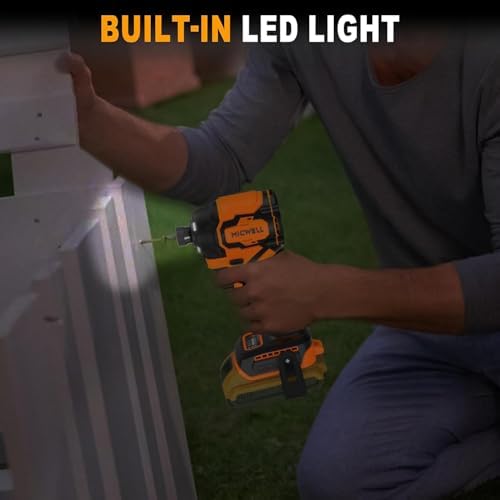 MICWELL Cordless Impact Driver  Tool Only  Compatible with Dewalt 20V Max Battery  Up to 2300 In lbs Brushless 1/4 Impact Driver  4 Speed Lightweight with Tool Bag  LED Light