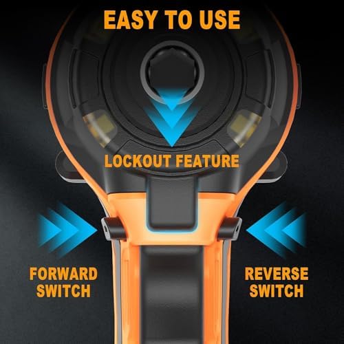MICWELL Cordless Impact Driver  Tool Only  Compatible with Dewalt 20V Max Battery  Up to 2300 In lbs Brushless 1/4 Impact Driver  4 Speed Lightweight with Tool Bag  LED Light
