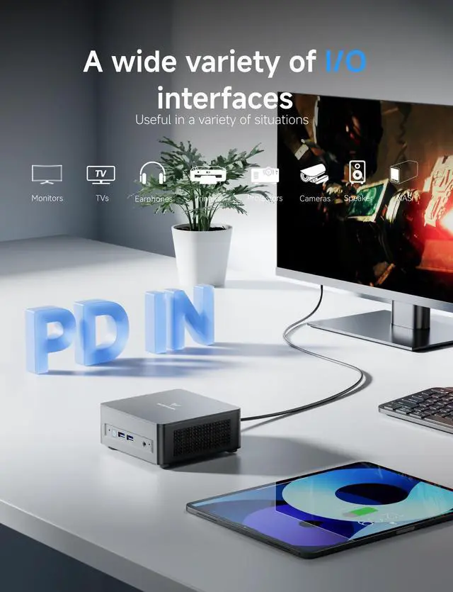 MINISFORUM DeskMini UM690L Slim Mini PC AMD Ryzen 9 6900HX Small PC  32GB LPDDR5 RAM 1TB PCIe4 0 SSD  HDMI/DP/USB4 Outputs  2 5G LAN  WiFi 6E  4xUSB Port AMD Radeon 680M Graphics Small Form Factor