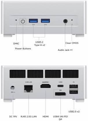 MINISFORUM DeskMini UM870 Slim Mini PC AMD Ryzen 7 8745H Barebone Version Small PC  HDMI/DP/USB4 Outputs  2 5G LAN  WiFi 6E  BT5  4xUSB Port AMD Radeon 780M Graphics Small Form Factor