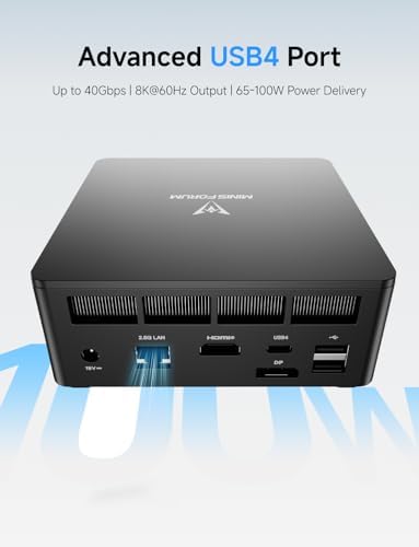 MINISFORUM DeskMini UM870 Slim Mini PC AMD Ryzen 7 8745H Barebone Version Small PC  HDMI/DP/USB4 Outputs  2 5G LAN  WiFi 6E  BT5  4xUSB Port AMD Radeon 780M Graphics Small Form Factor