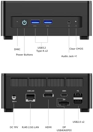 MINISFORUM DeskMini UM870 Slim Mini PC AMD Ryzen 7 8745H Barebone Version Small PC  HDMI/DP/USB4 Outputs  2 5G LAN  WiFi 6E  BT5  4xUSB Port AMD Radeon 780M Graphics Small Form Factor