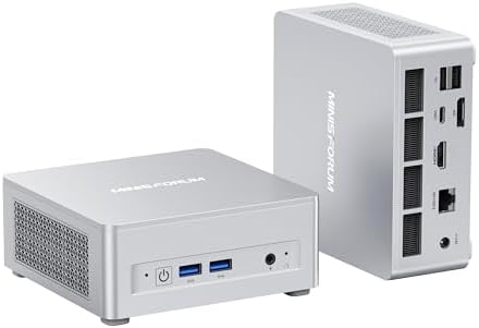 MINISFORUM DeskMini UM870 Slim Mini PC AMD Ryzen 7 8745H Barebone Version Small PC  HDMI/DP/USB4 Outputs  2 5G LAN  WiFi 6E  BT5  4xUSB Port AMD Radeon 780M Graphics Small Form Factor