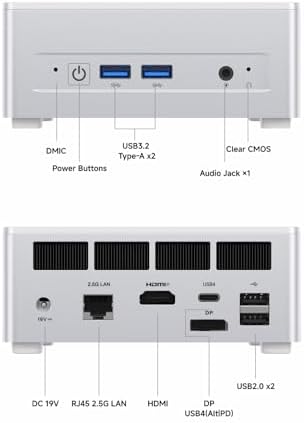 MINISFORUM DeskMini UM870 Slim Mini PC AMD Ryzen 7 8745H Barebone Version Small PC  HDMI/DP/USB4 Outputs  2 5G LAN  WiFi 6E  BT5  4xUSB Port AMD Radeon 780M Graphics Small Form Factor