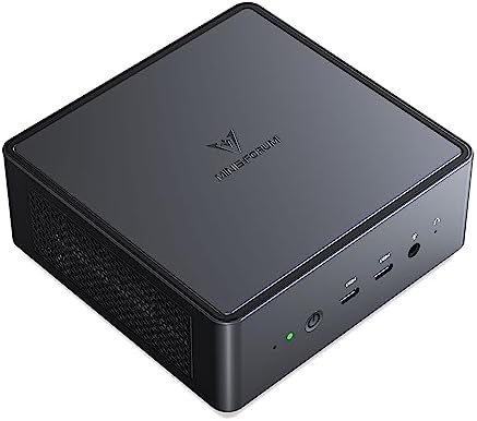 MINISFORUM DeskMini UM870 Slim Mini PC AMD Ryzen 7 8745H Barebone Version Small PC  HDMI/DP/USB4 Outputs  2 5G LAN  WiFi 6E  BT5  4xUSB Port AMD Radeon 780M Graphics Small Form Factor