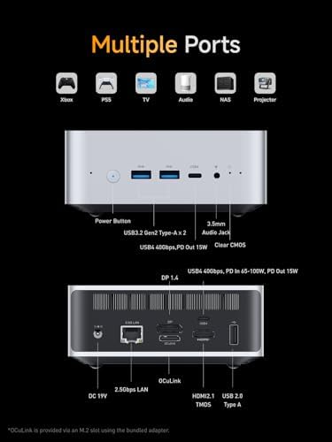 MINISFORUM M1 Pro 125H Mini PC Barebone  Intel Core Ultra 5 125H  14C/18T  Up to 4 5Ghz   Mini Computer HDMI2 1/DP1 4/2xUSB4 8K  Video Display  2 5G LAN  OCuLink Port  Dual Speaker/DMIC  WiFi 7  BT5 4