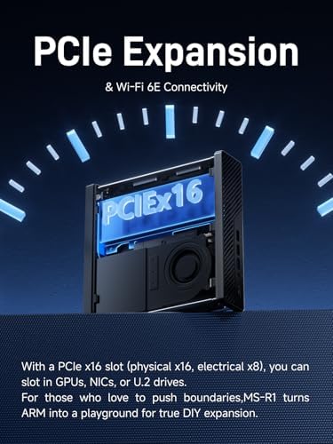 MINISFORUM M1 Pro 125H Mini PC Barebone  Intel Core Ultra 5 125H  14C/18T  Up to 4 5Ghz   Mini Computer HDMI2 1/DP1 4/2xUSB4 8K  Video Display  2 5G LAN  OCuLink Port  Dual Speaker/DMIC  WiFi 7  BT5 4