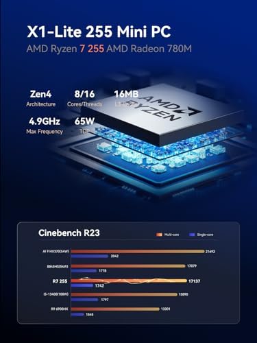 MINISFORUM M1 Pro 125H Mini PC Barebone  Intel Core Ultra 5 125H  14C/18T  Up to 4 5Ghz   Mini Computer HDMI2 1/DP1 4/2xUSB4 8K  Video Display  2 5G LAN  OCuLink Port  Dual Speaker/DMIC  WiFi 7  BT5 4