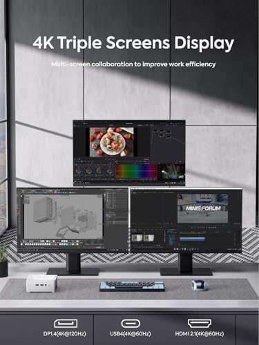 MINISFORUM M1 Pro 125H Mini PC Barebone  Intel Core Ultra 5 125H  14C/18T  Up to 4 5Ghz   Mini Computer HDMI2 1/DP1 4/2xUSB4 8K  Video Display  2 5G LAN  OCuLink Port  Dual Speaker/DMIC  WiFi 7  BT5 4