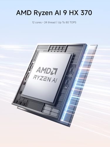 MINISFORUM Mini PC AI X1 Pro Barebone with AMD Ryzen AI 9 HX370 12Cores/24 Threads &AMD Radeon 890M Mini Gaming PC 8K Quad Output HDMI DP 2xUSB4  Dual 2 5 LAN/WIFI7/BT5 4/Oculink Copilot PC