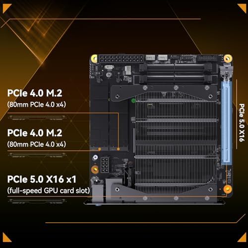 MINISFORUM Motherboard BD795i SE Mini ITX NAS Motherboard  AMD Ryzen 9 7945HX  16 C/32 T PCIe 5 0 x16 Slot  Dual PCIe4 0 M 2 Support  DDR5 8K Triple Output HDMI/DP/USB C   RJ45 2 5G  USB 3 2