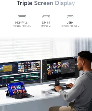 MINISFORUM NAB9 Plus Mini PC Intel Core i9 12900HK 14C/20T   32GB RAM 1TB SSD  HDMI DP USB4 PD  Video Outputs Mini Computers  OCuLink Port  2X 2 5G LAN Port Intel Iris Xe Graphics Desktop Computer