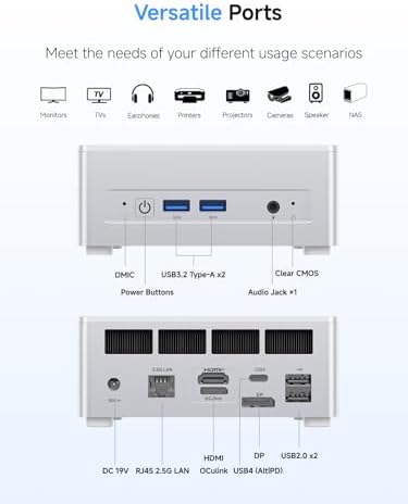 MINISFORUM NAB9 Plus Mini PC Intel Core i9 12900HK 14C/20T   32GB RAM 1TB SSD  HDMI DP USB4 PD  Video Outputs Mini Computers  OCuLink Port  2X 2 5G LAN Port Intel Iris Xe Graphics Desktop Computer