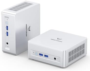 MINISFORUM UM870 Slim Mini PC Barebone AMD Ryzen 7 8745H 8C/16T   Mini Desktop Computer Without RAM/SSD/OS  Radeon 780M Graphics  USB4/HDMI/DP Output  2 5G LAN  4xUSB Ports  WiFi 6E  BT5 3  Renewed